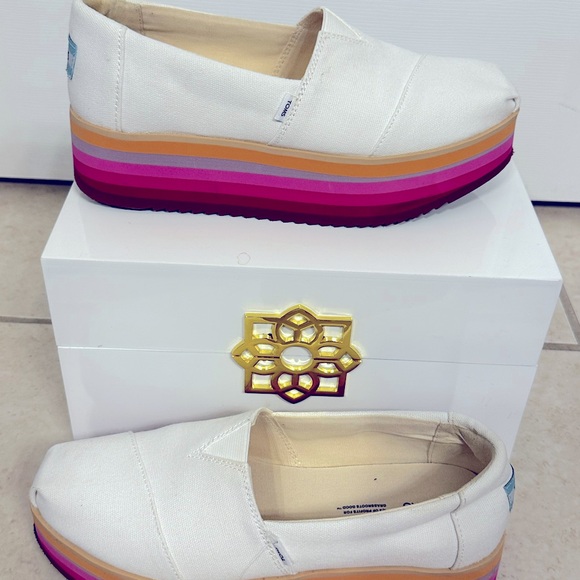 Toms Alpargata Platform Espadrille Size 8.5 💝 - Picture 3 of 8